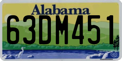 AL license plate 63DM451