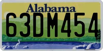 AL license plate 63DM454