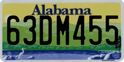 AL license plate 63DM455