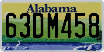 AL license plate 63DM458