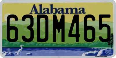 AL license plate 63DM465