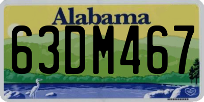 AL license plate 63DM467