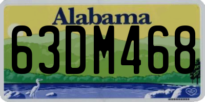 AL license plate 63DM468