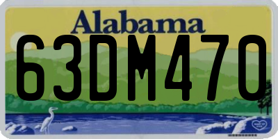 AL license plate 63DM470