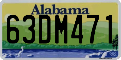 AL license plate 63DM471