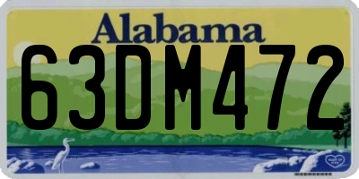 AL license plate 63DM472
