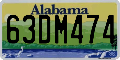 AL license plate 63DM474