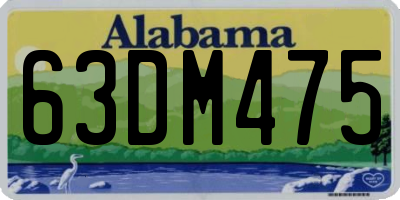 AL license plate 63DM475