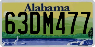 AL license plate 63DM477