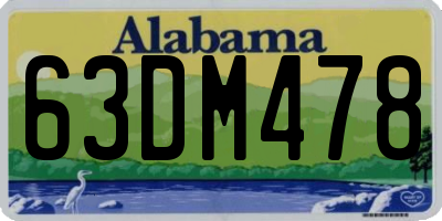 AL license plate 63DM478