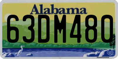 AL license plate 63DM480