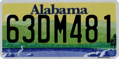 AL license plate 63DM481