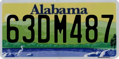 AL license plate 63DM487