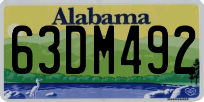 AL license plate 63DM492