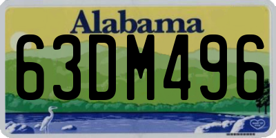 AL license plate 63DM496