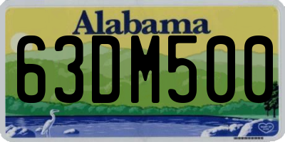 AL license plate 63DM500