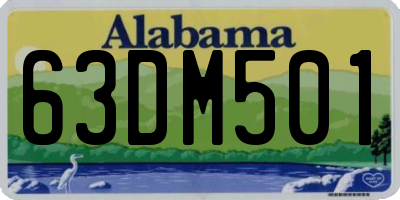AL license plate 63DM501