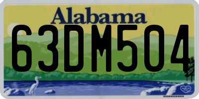 AL license plate 63DM504