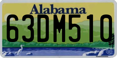 AL license plate 63DM510