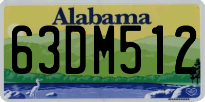 AL license plate 63DM512