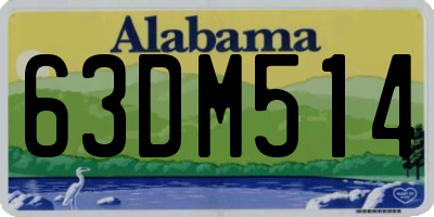 AL license plate 63DM514