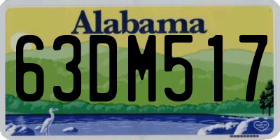 AL license plate 63DM517