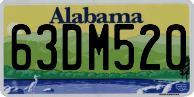 AL license plate 63DM520