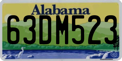 AL license plate 63DM523
