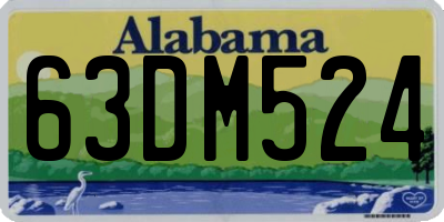 AL license plate 63DM524
