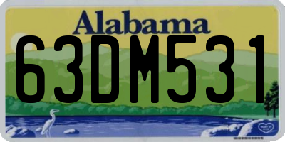 AL license plate 63DM531