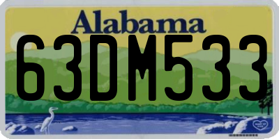 AL license plate 63DM533