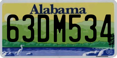 AL license plate 63DM534