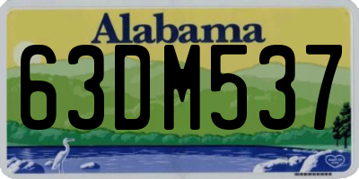 AL license plate 63DM537