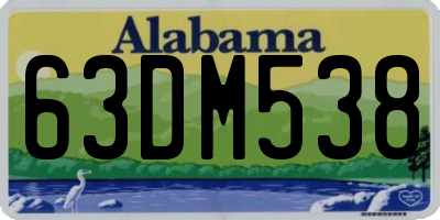 AL license plate 63DM538