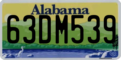 AL license plate 63DM539