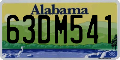 AL license plate 63DM541