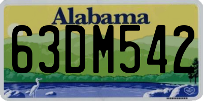 AL license plate 63DM542