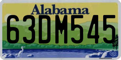 AL license plate 63DM545