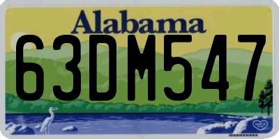 AL license plate 63DM547