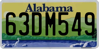 AL license plate 63DM549