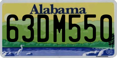 AL license plate 63DM550