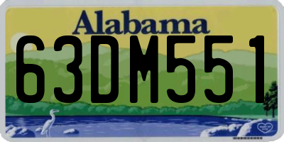 AL license plate 63DM551