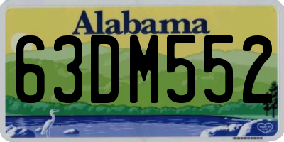 AL license plate 63DM552