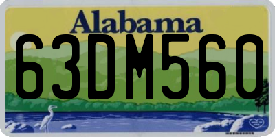 AL license plate 63DM560