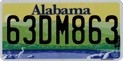 AL license plate 63DM863