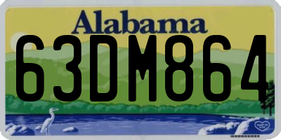 AL license plate 63DM864