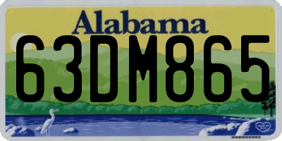 AL license plate 63DM865