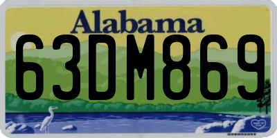 AL license plate 63DM869