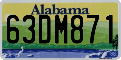 AL license plate 63DM871
