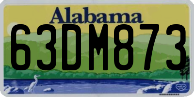 AL license plate 63DM873